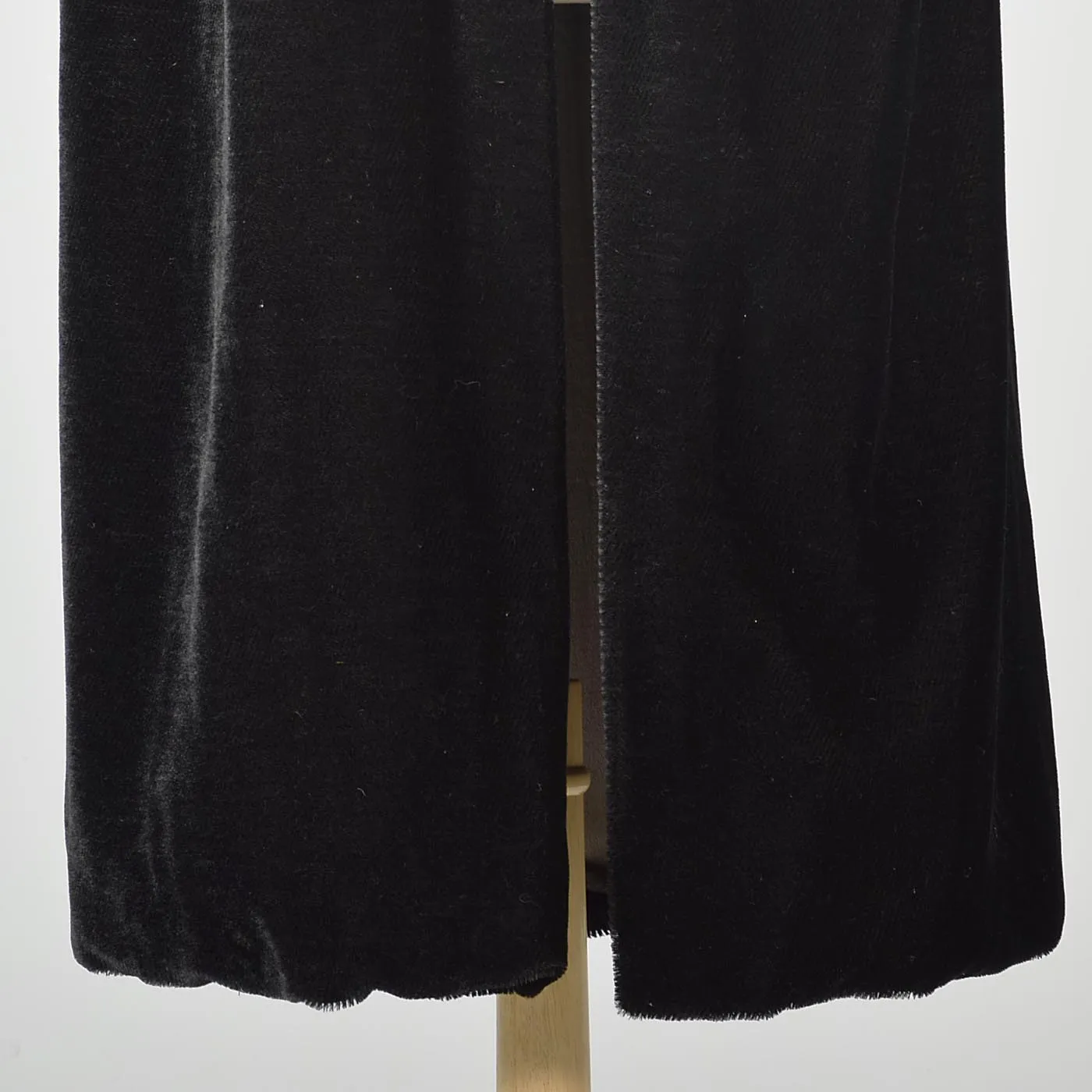 1920s Mohair Velvet Cape with Decorative Buckle