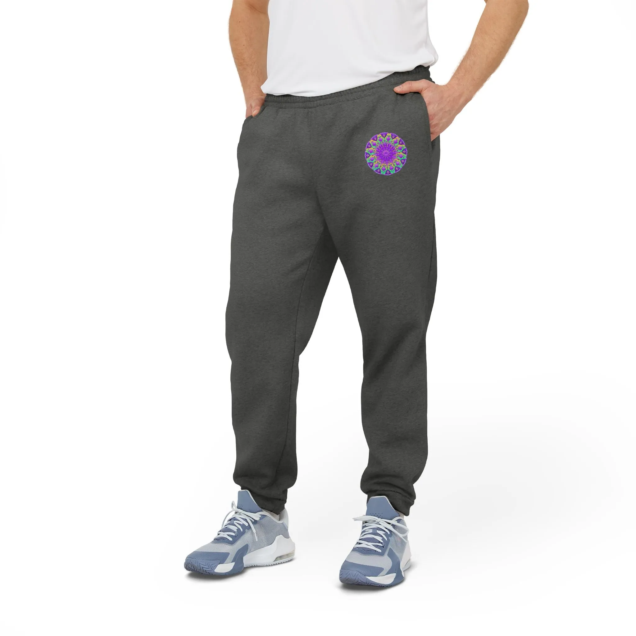 Blululi Purple Mandala Adidas Fleece Joggers