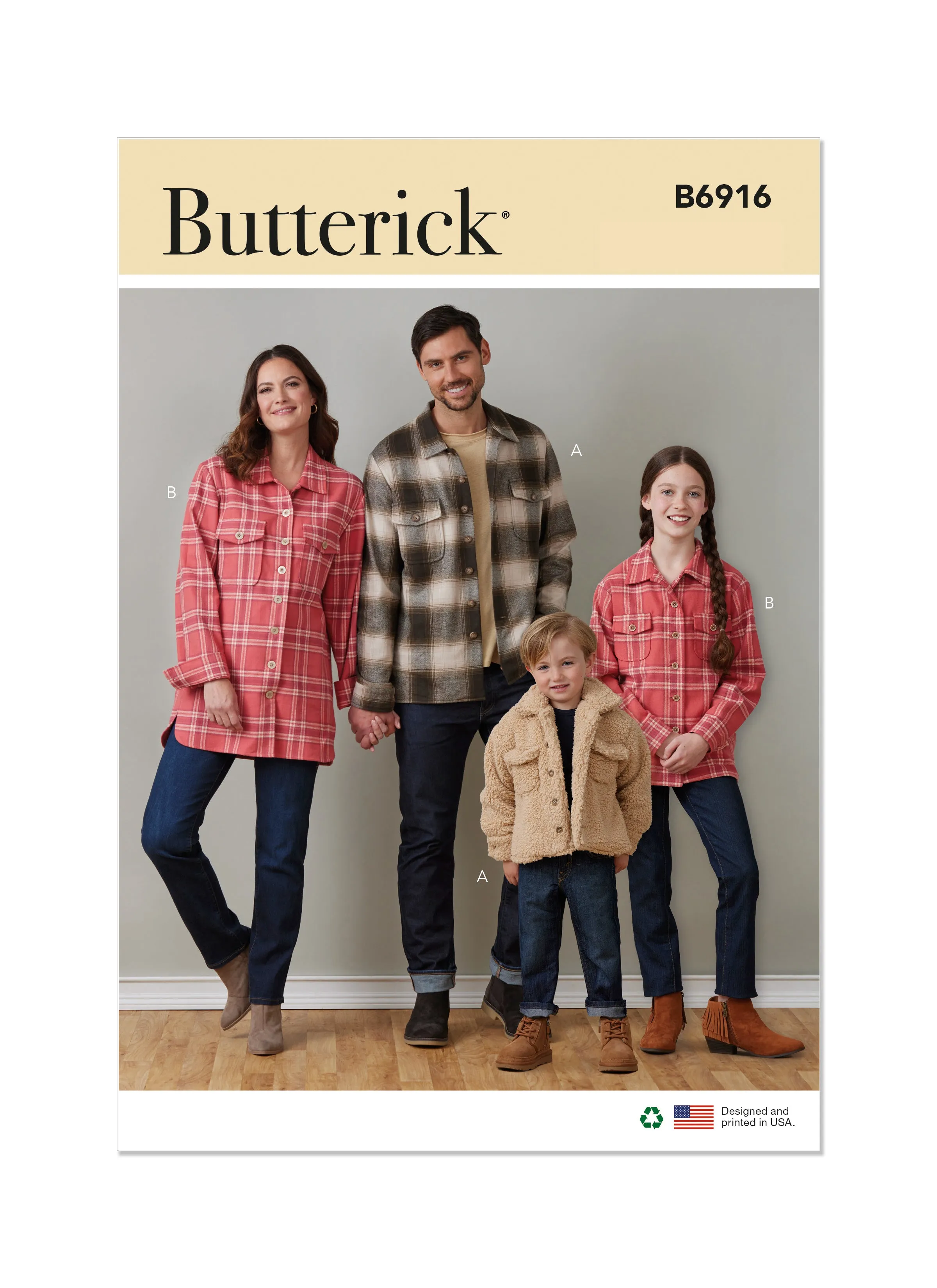 Butterick Pattern B6916 Children's, Teens' and Adults' Jacket