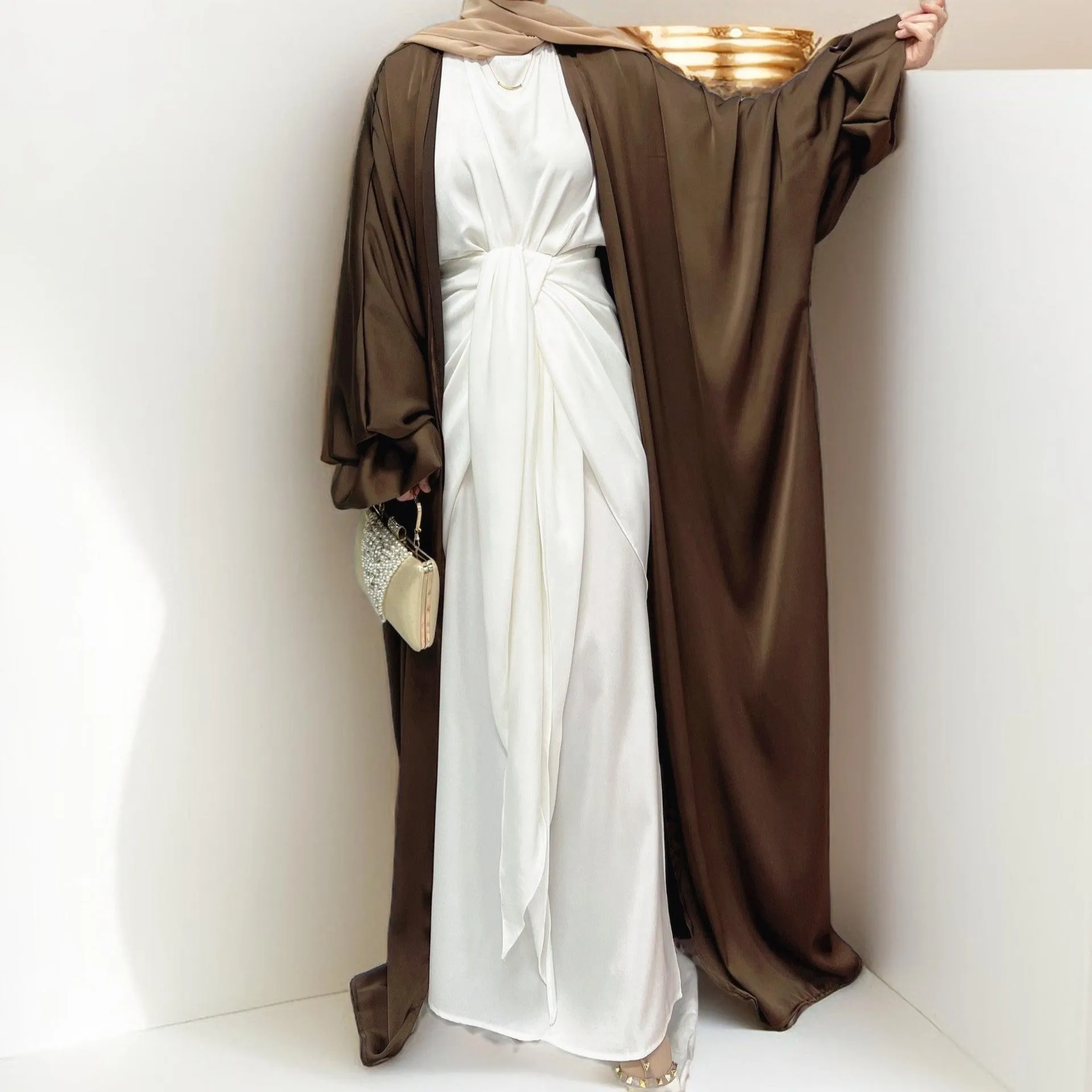 Elegant puff sleeve throw over