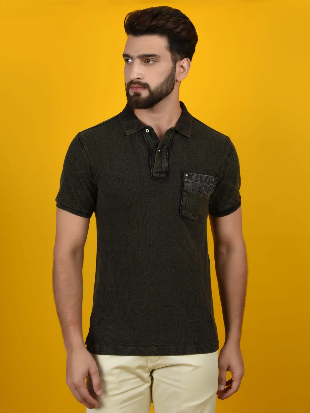 Flawless Forest Green Men Polo T-Shirt | FORESTNIGHT