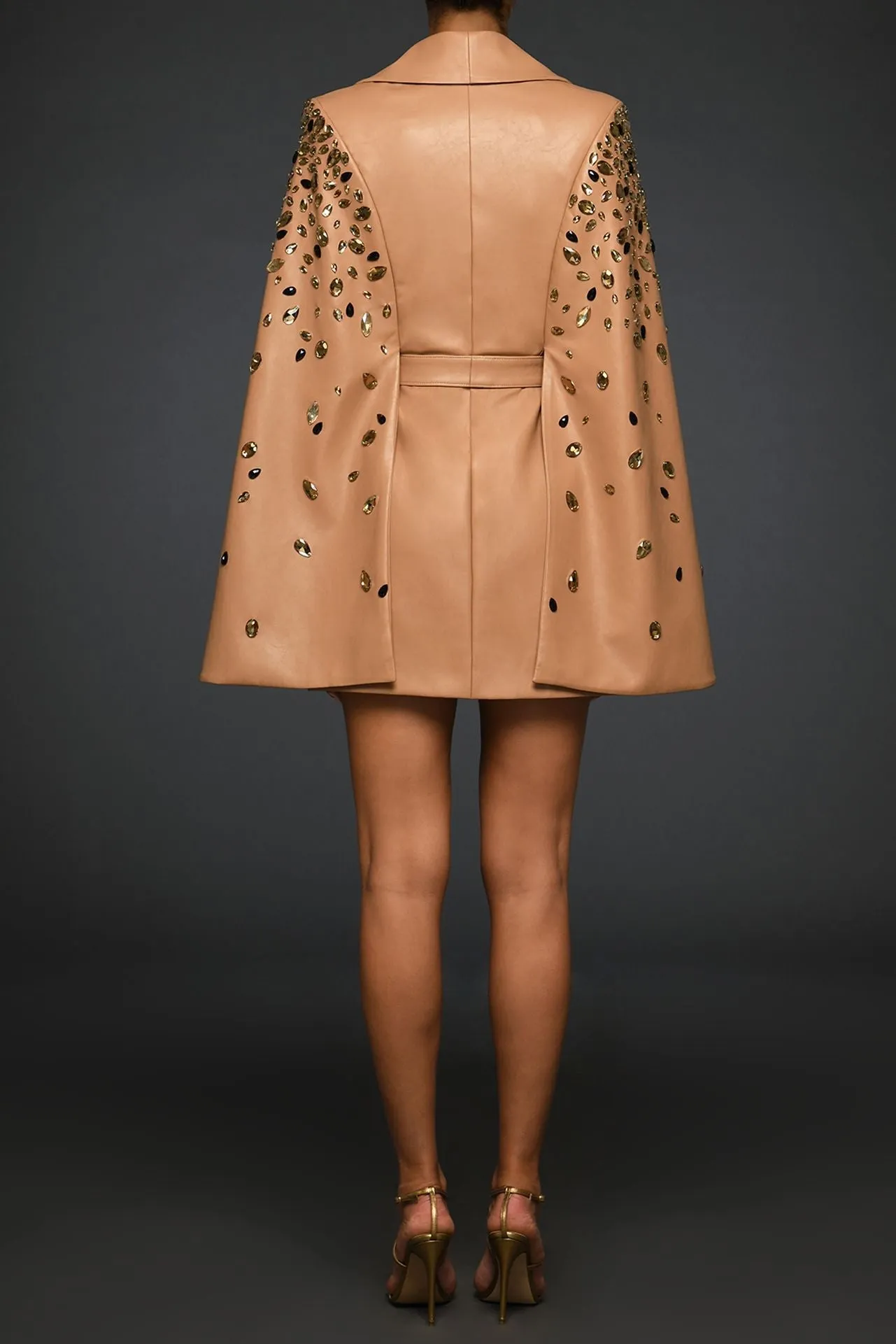 Leather Cape Coat
