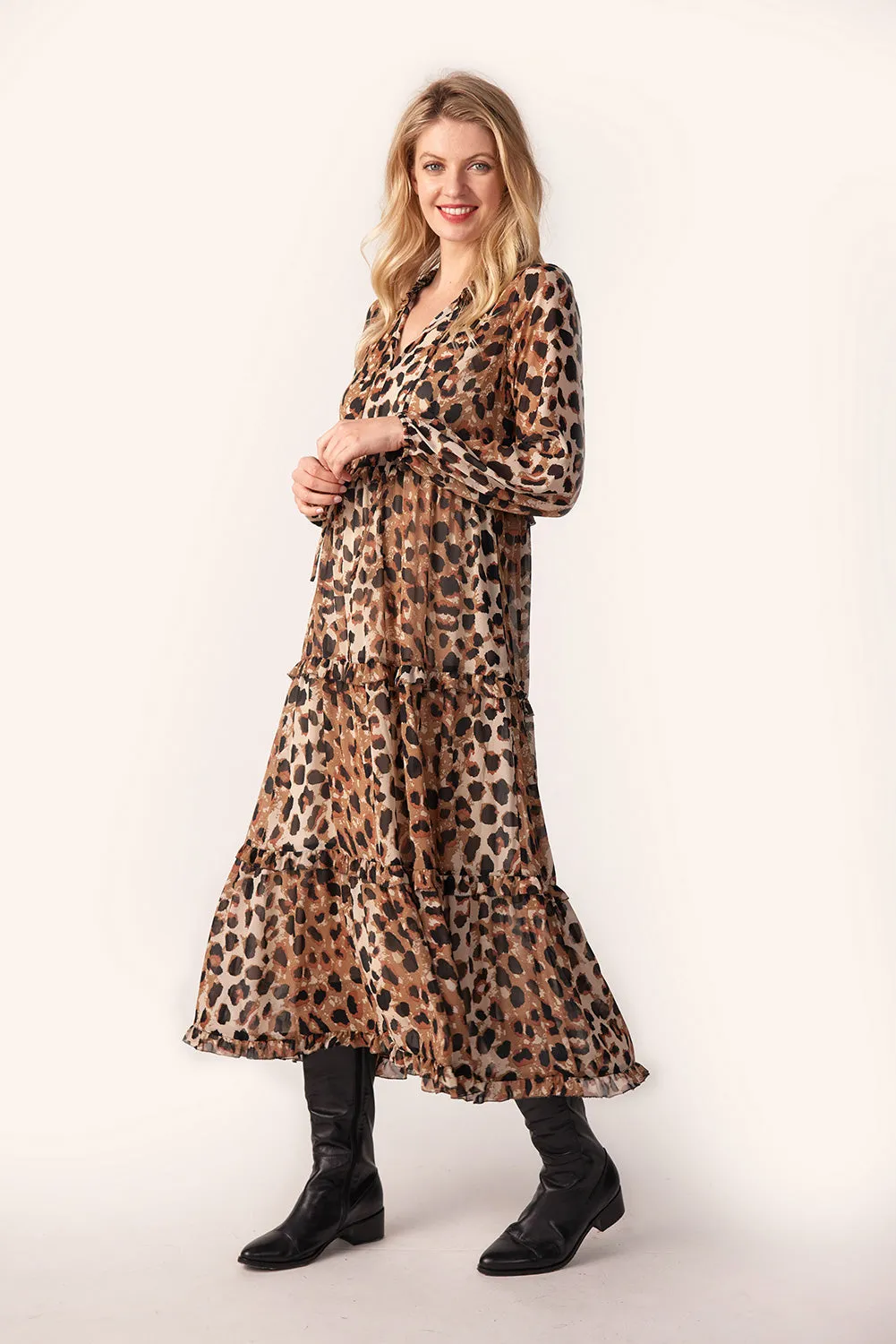 Lemon Tree Macy Dress And Singlet - Ginger Leopard