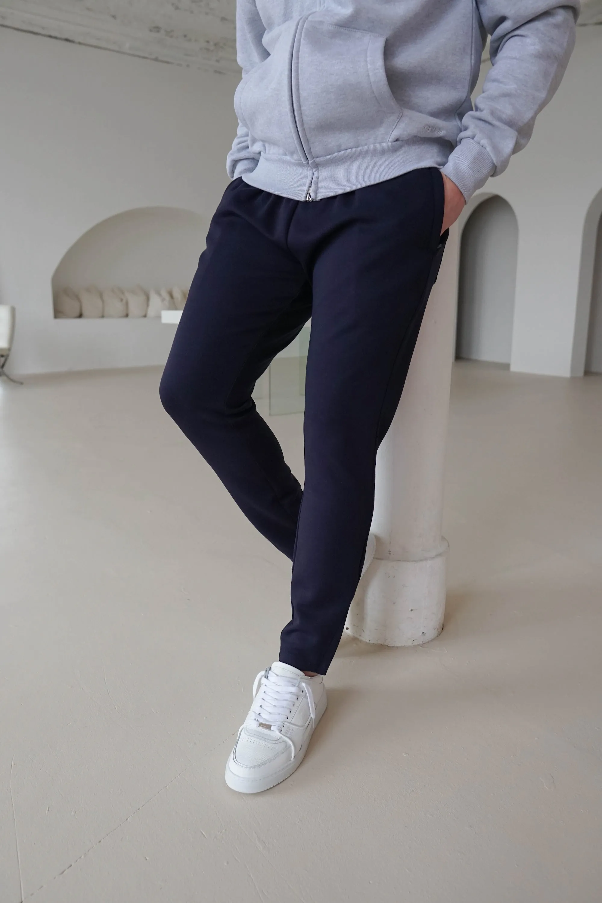 Luxe Aura Joggers In Navy