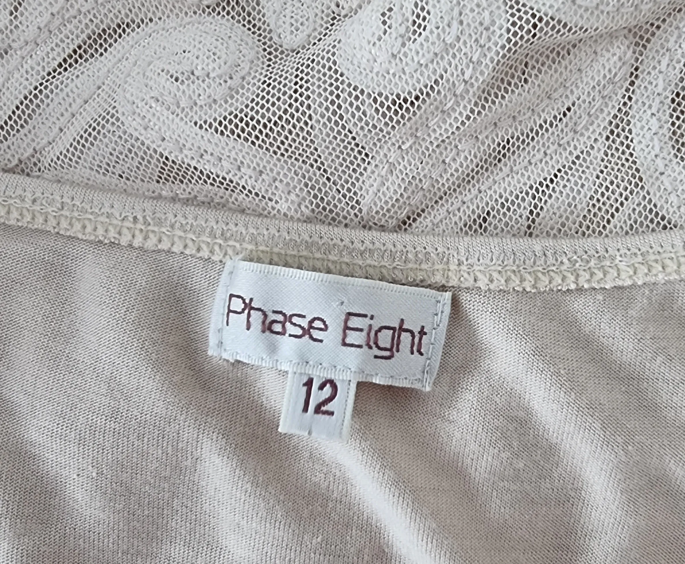 Phase Eight Womens Cream Tapework Lace Dress UK 12 US 8 EU 40