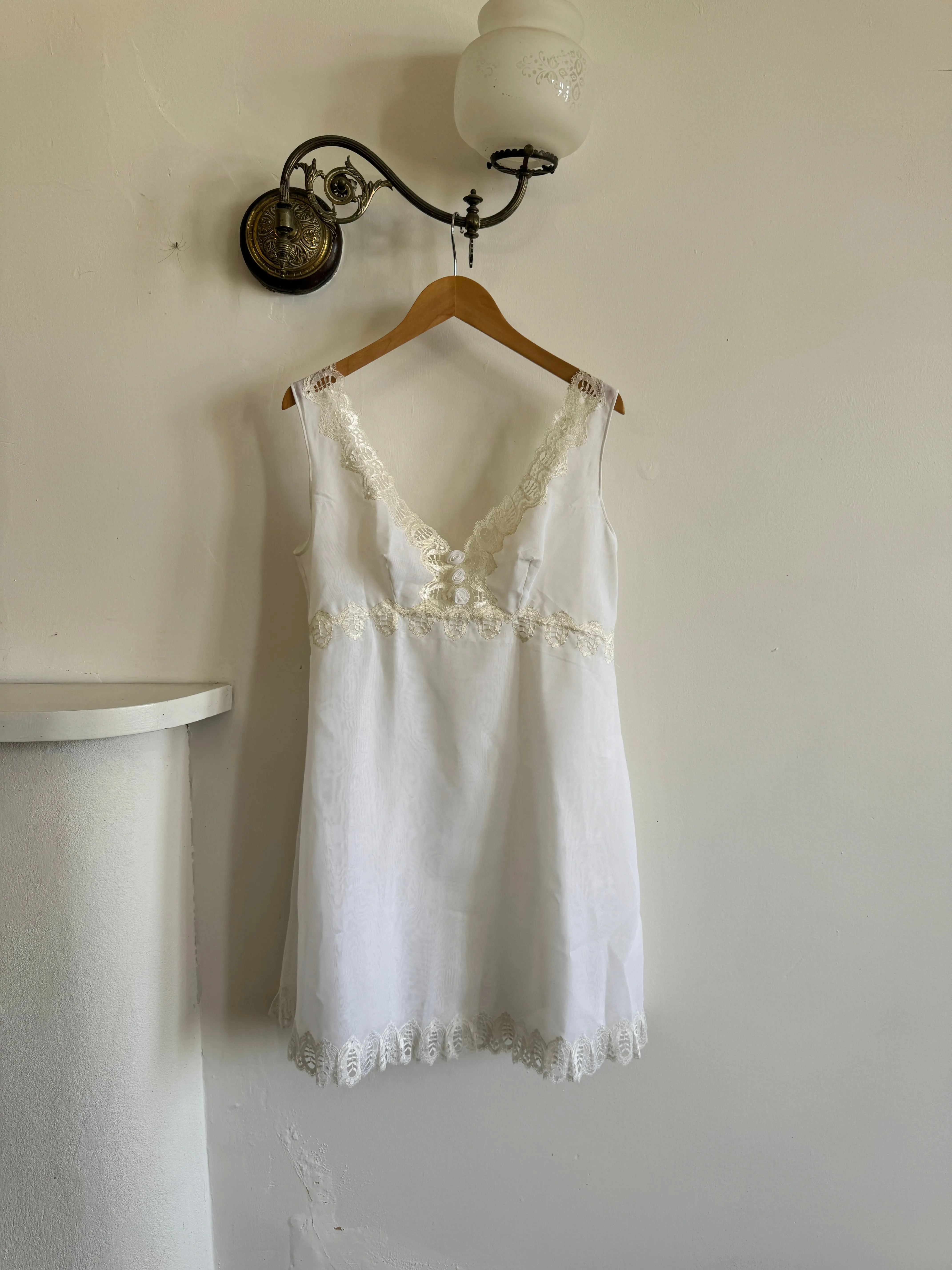 Vintage 60s Babydoll Peignoir Bridal Set Ivory